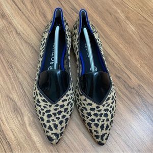 Rothy’s Leopard Print Pointed Toe Flats 10.5